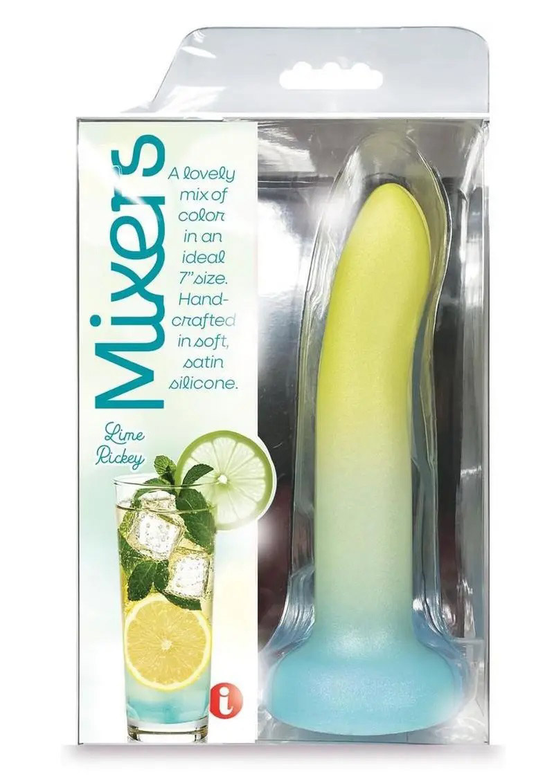 Mixers Lime Rickey 8" Dildo - Yellow Mint Blue