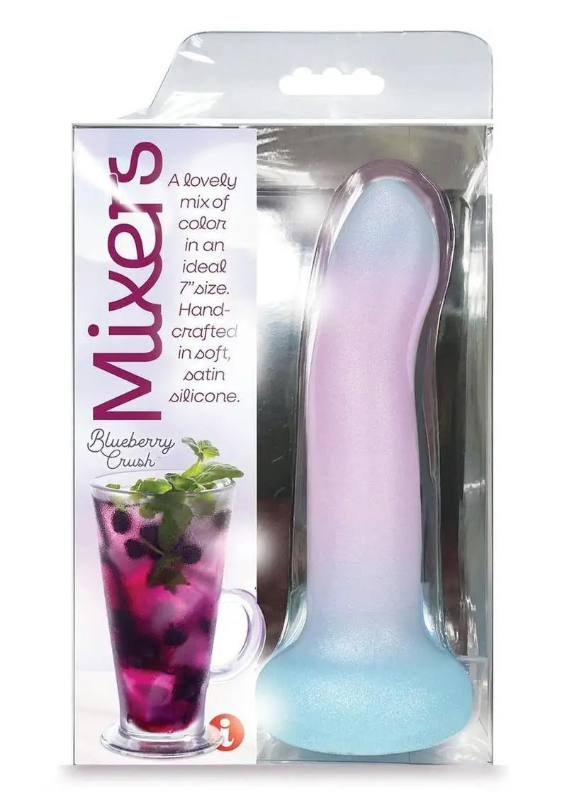 Mixers Blueberry Crush 8" Dildo - Pink Lavender Blue