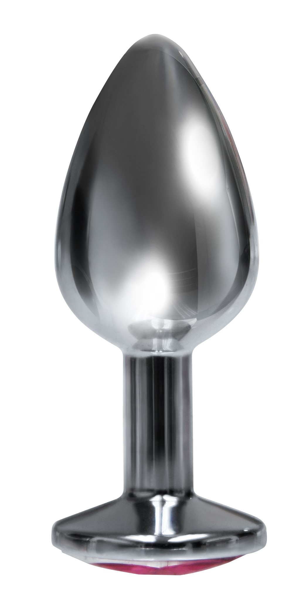 The 9's the Silver Starter Bejeweled Stainless Steel Plug - Pink