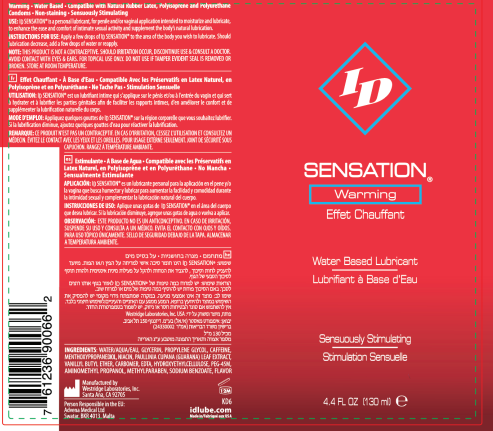 ID Sensation Warming Water Based Lubricant