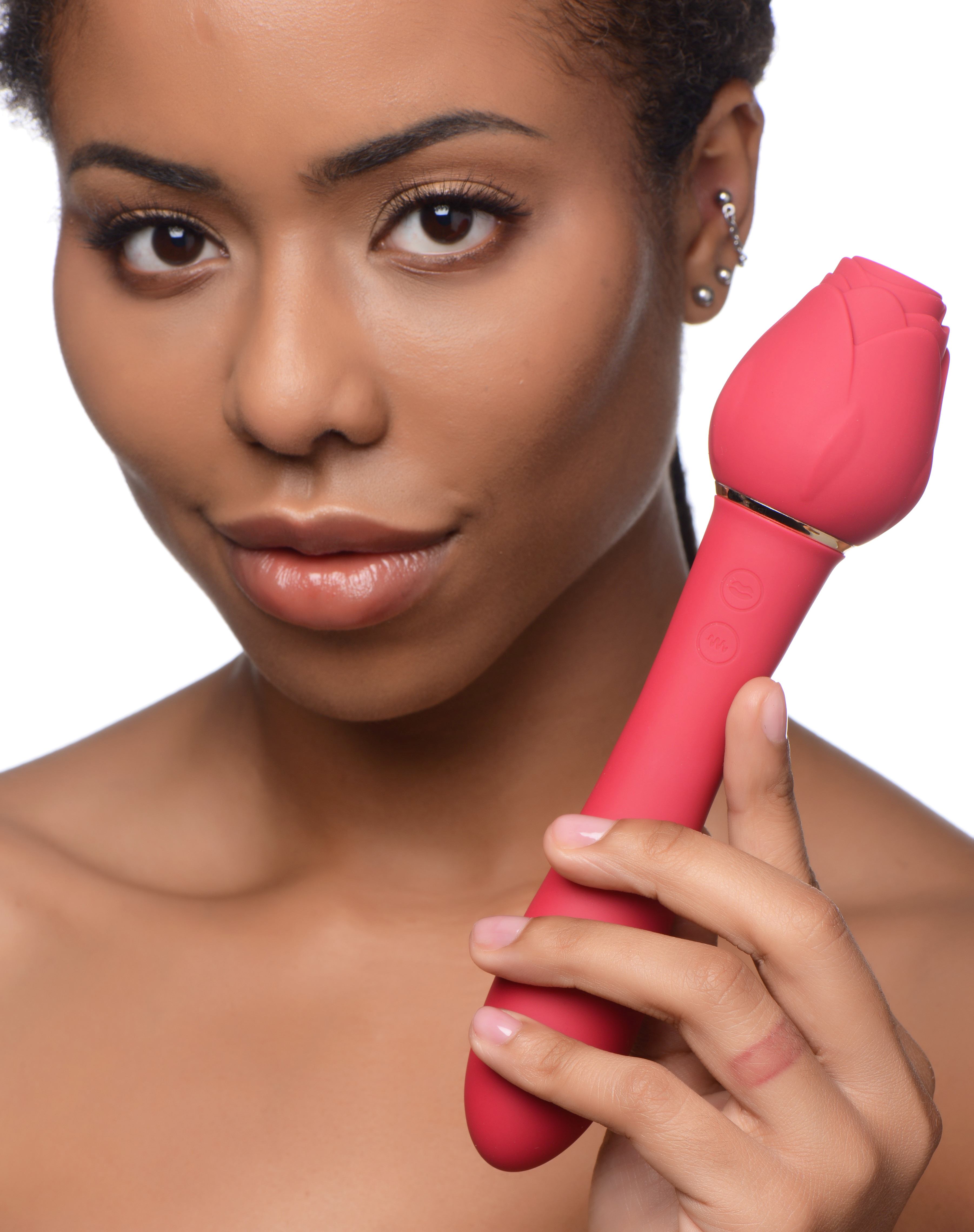 Bloomgasm - Sweet Heart Rose 5x Suction Rose and 10x Vibrator - Pink