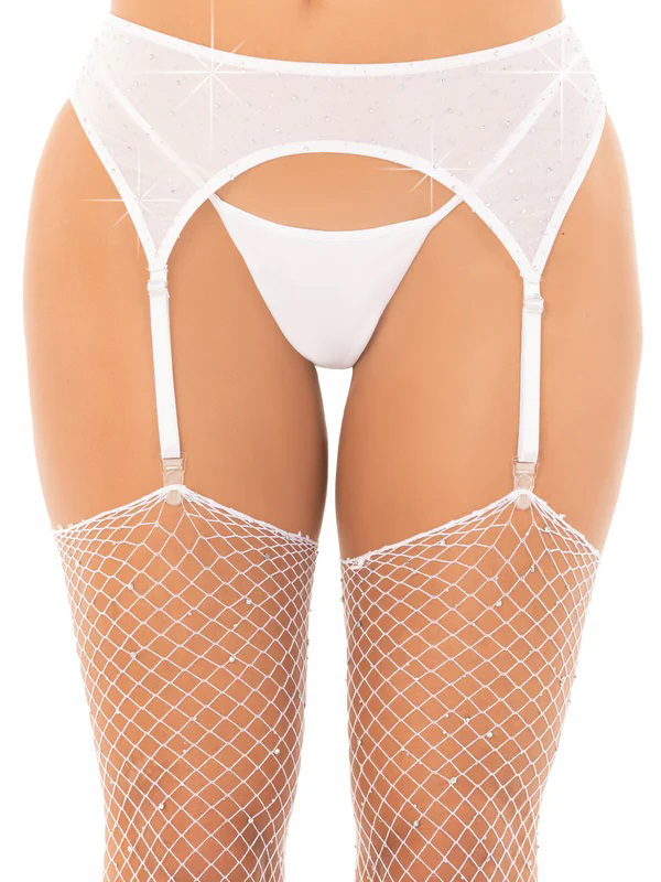 Rhinestone Garter Belt