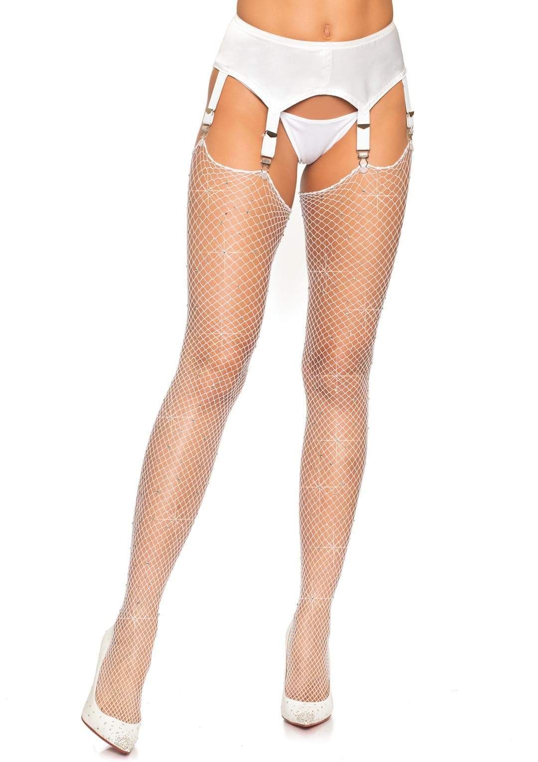 Rhinestone Fishnet Stockings