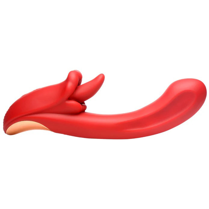 Lusty Licker Licking Silicone Vibrator - Red