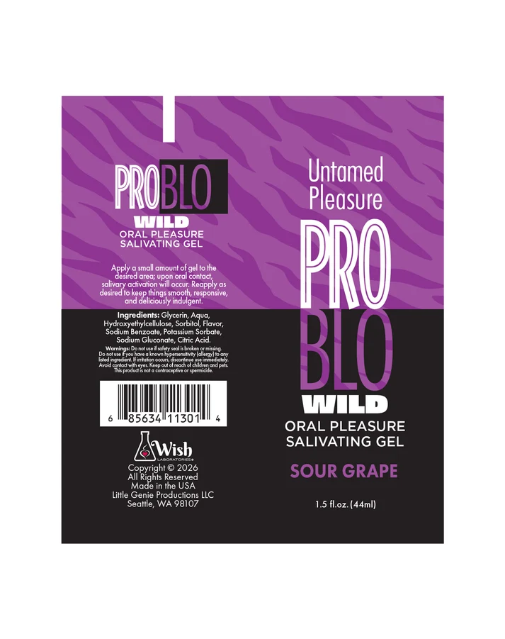Problo Wild, Oral Pleasure Salivating Gel, Sour Grape 1.5oz