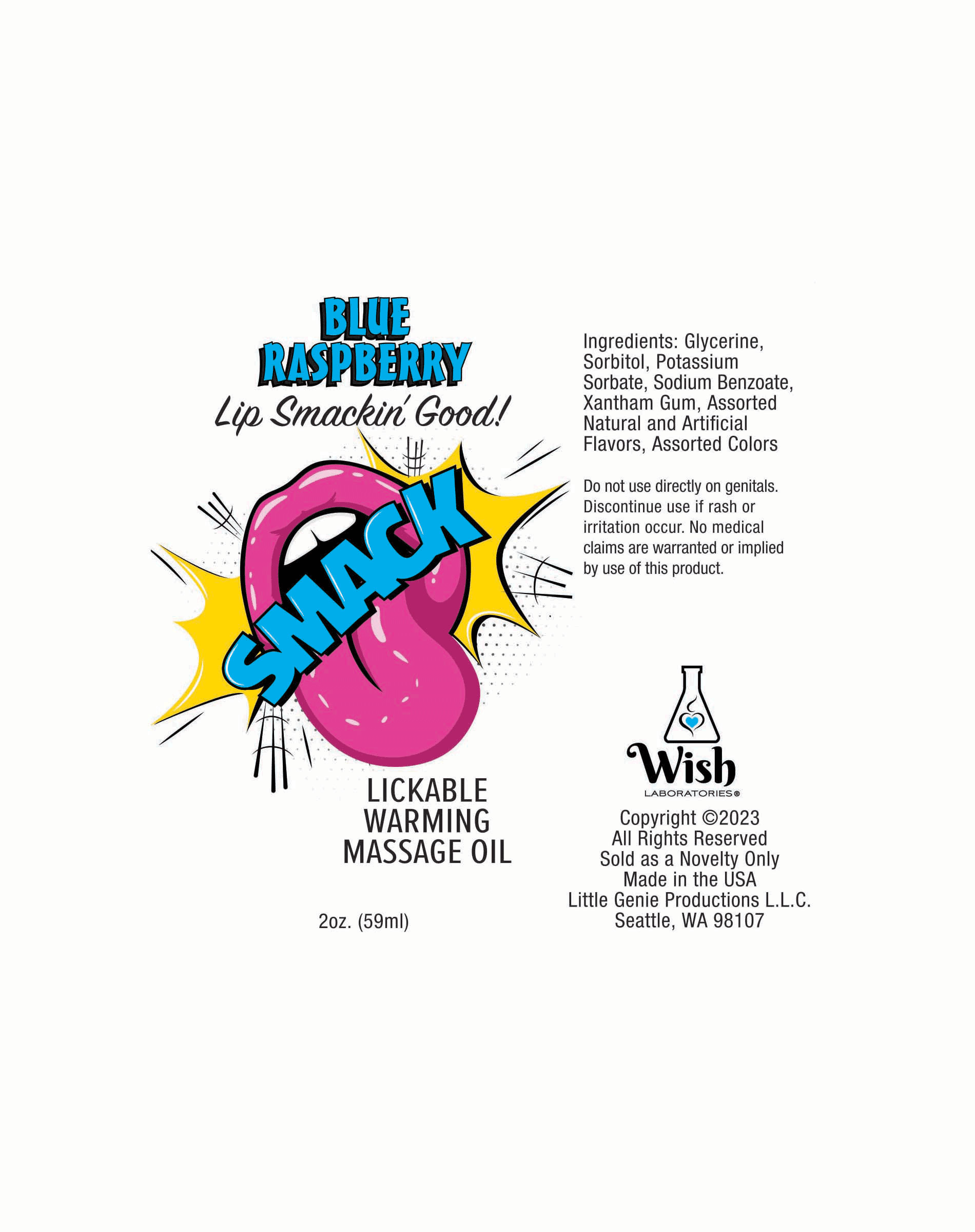 Smack Warming and Lickable Massage Oil