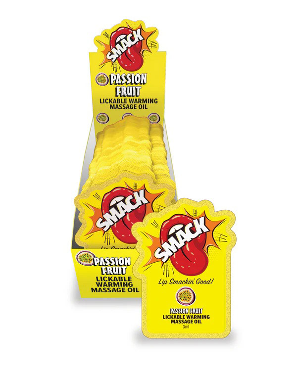 Smack Lickable Massage Oil, 3ml Pouch Display 36pc