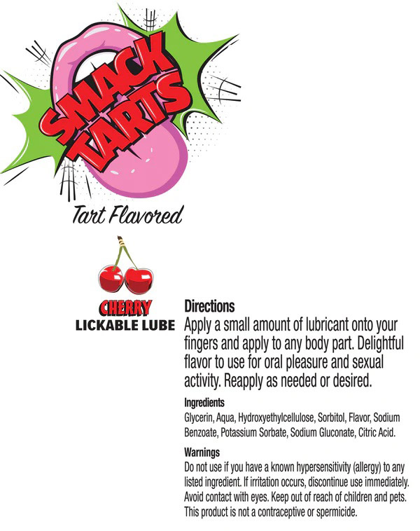 Smack Tarts Lube 3ml Pouch Display 36pc - Sour