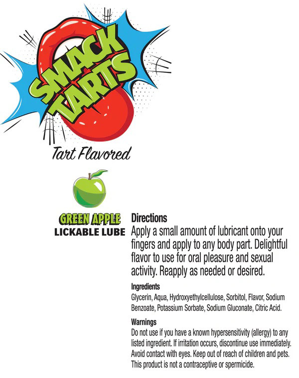 Smack Tarts Lube 3ml Pouch Display 36pc - Sour