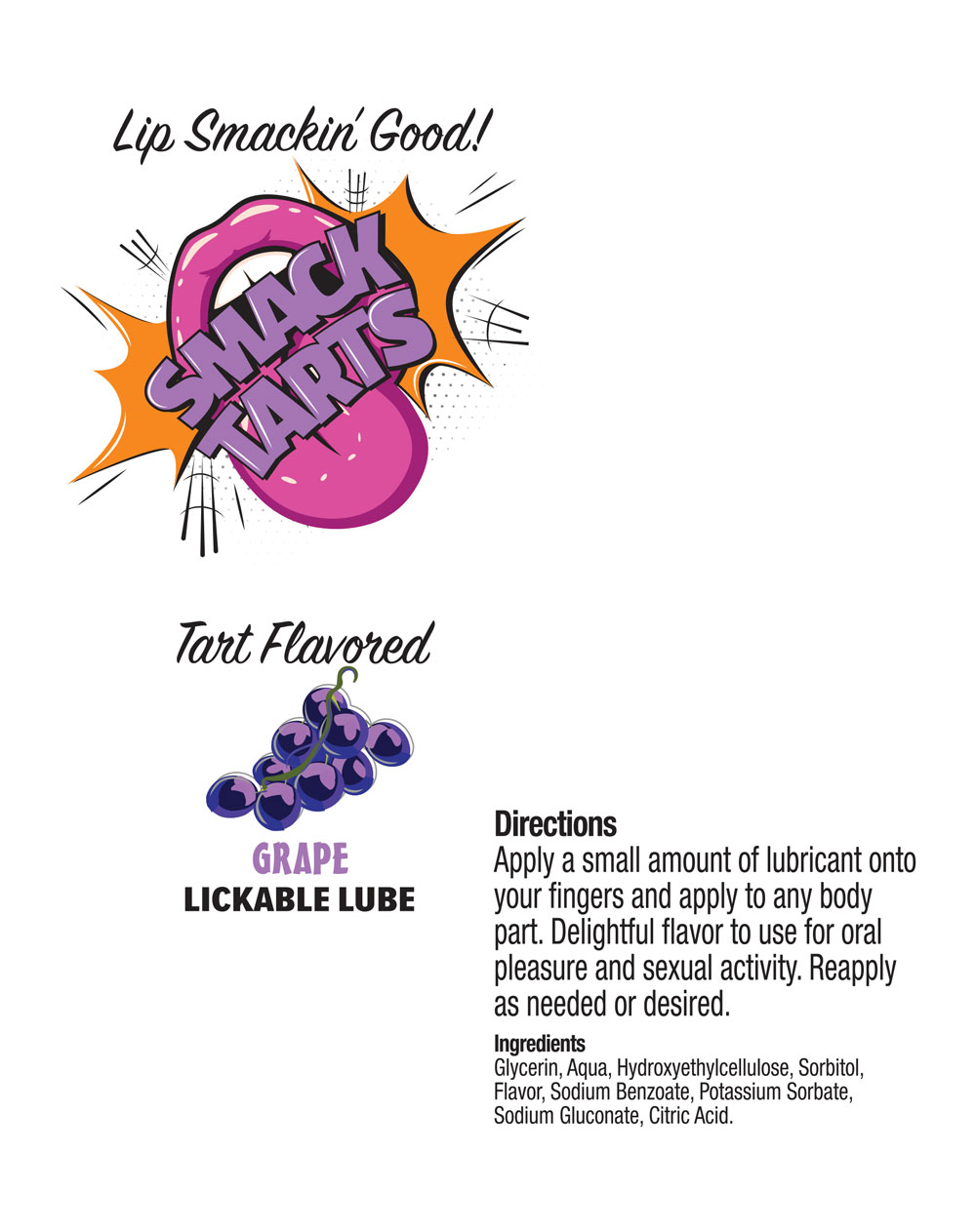 Smack Tarts 2oz Lickable Flavored Lubricant