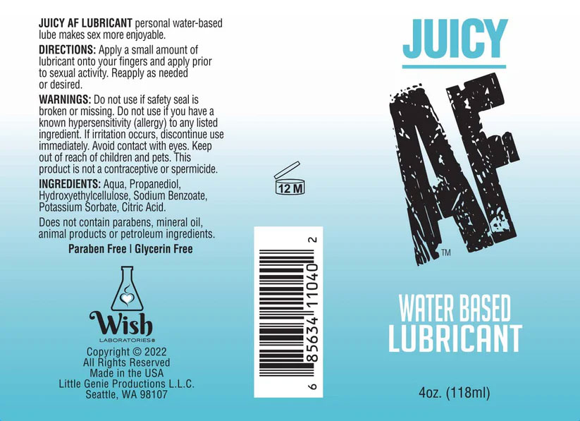 Juicy Af Water Based Lubricant