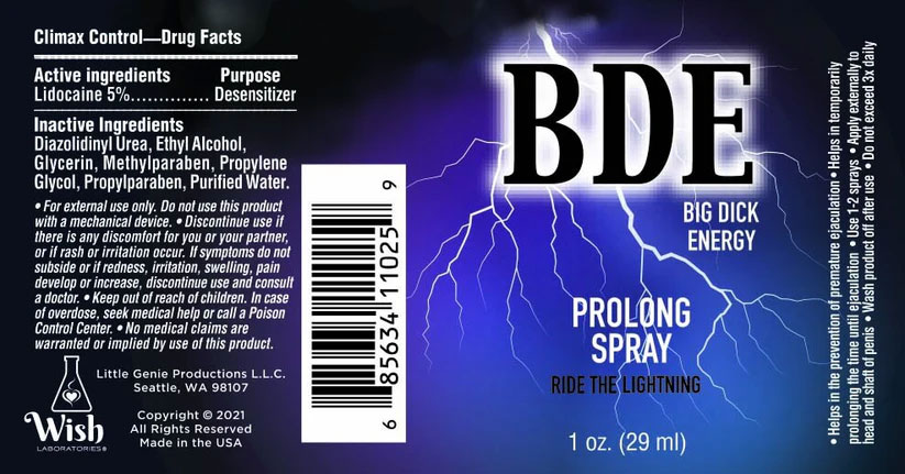 Bde Prolong Spray 1 Oz.