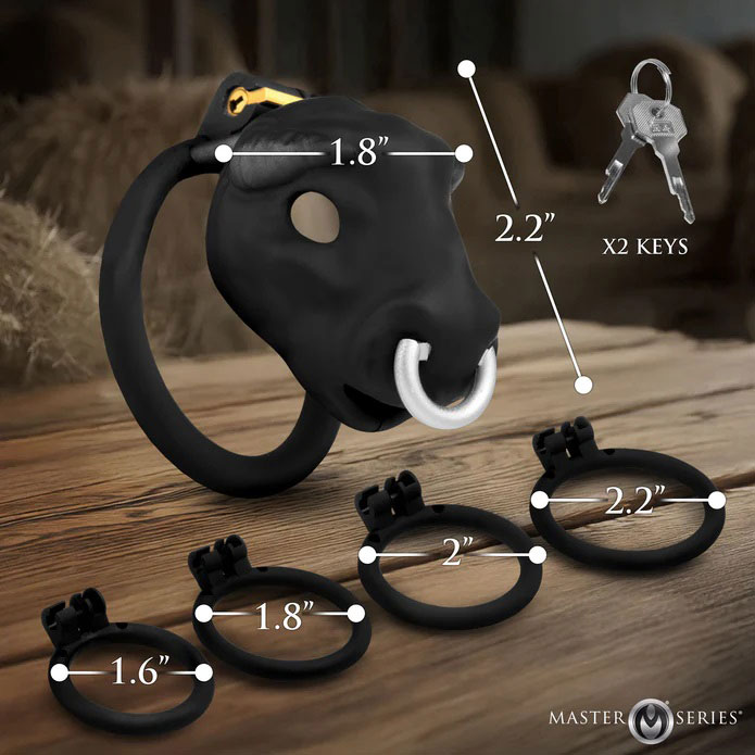 Bull Chastity Cage - Black