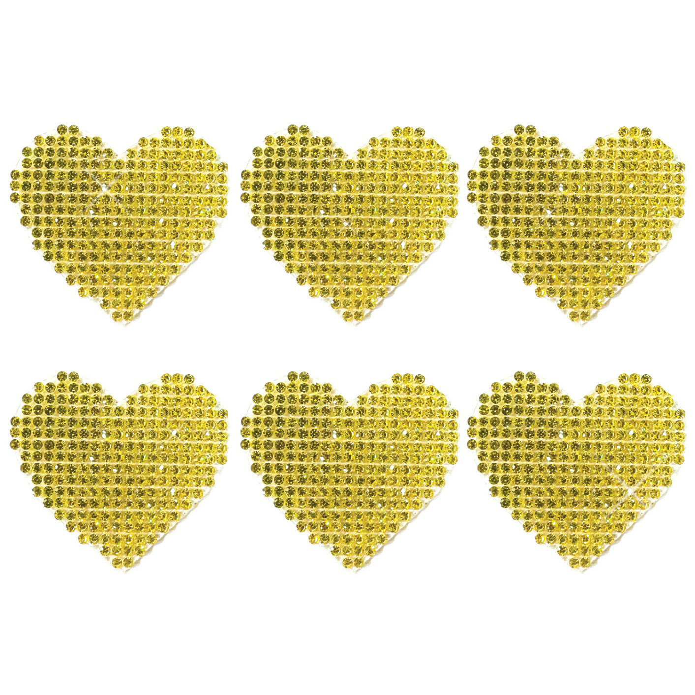 Razzle Dazzle Crystal Jewel Sparkle I Heart U Body Stickers 6 Pk