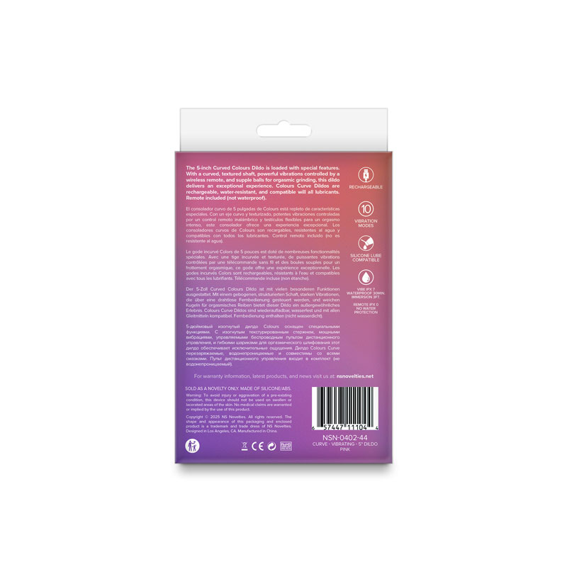 Colours Curve Vibrating 5" Dildo