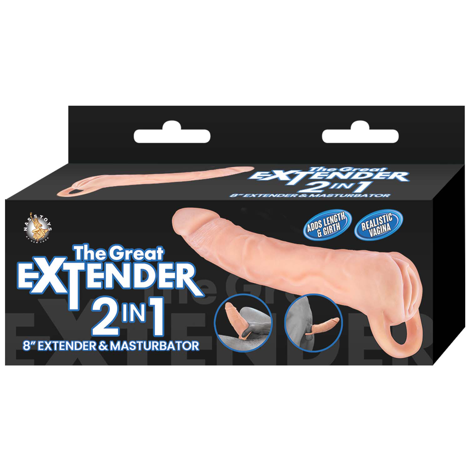 The Great Extender 2 in 1 8" Extender & Masturbator