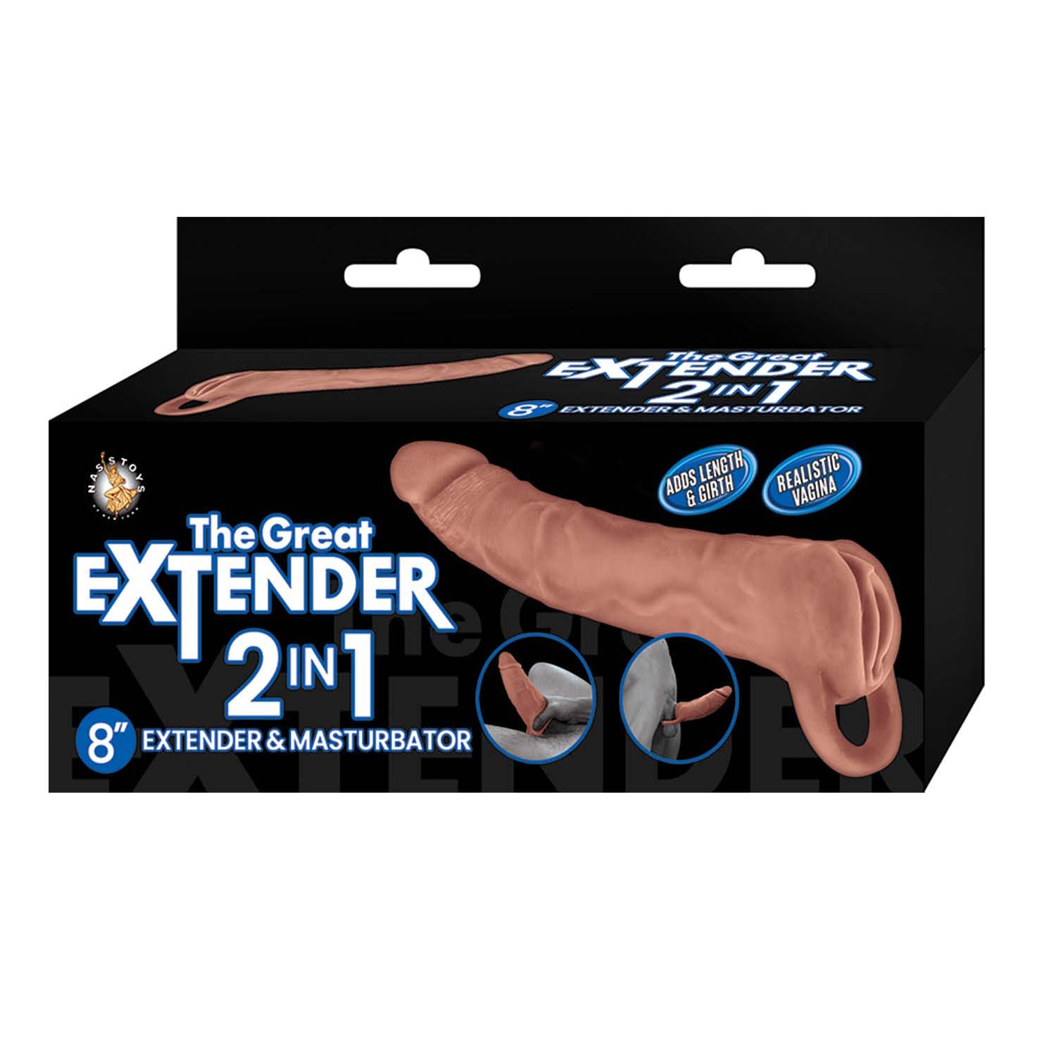 The Great Extender 2 in 1 8" Extender & Masturbator