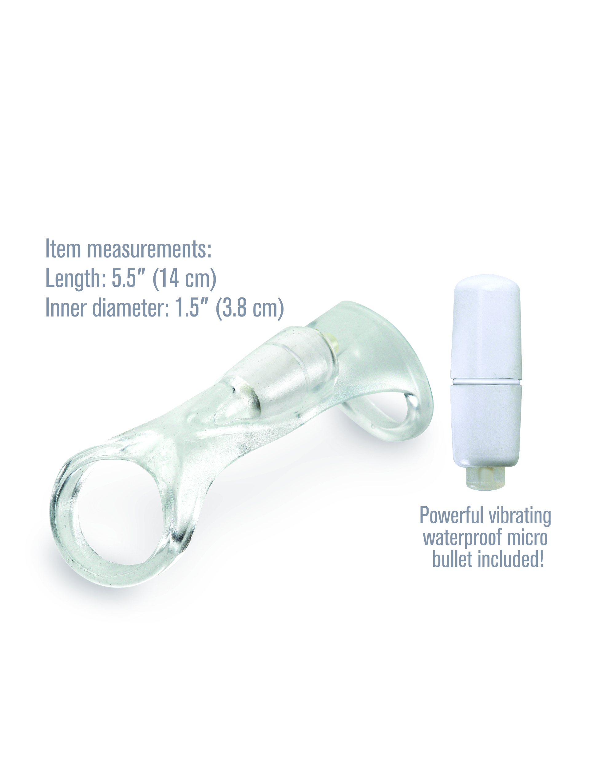 Fantasy X-Tensions Vibrating Cock Sling - Clear