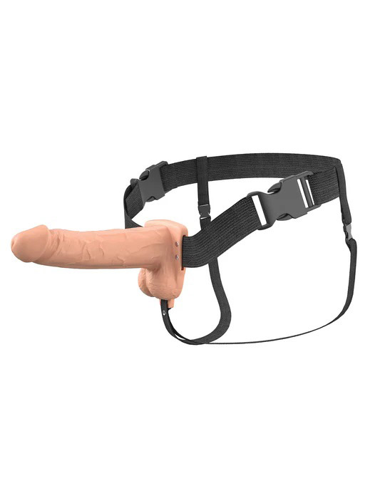 Fantasy X-Tensions Elite 7" Vibrating Hollow Silicone Strap-on - Light