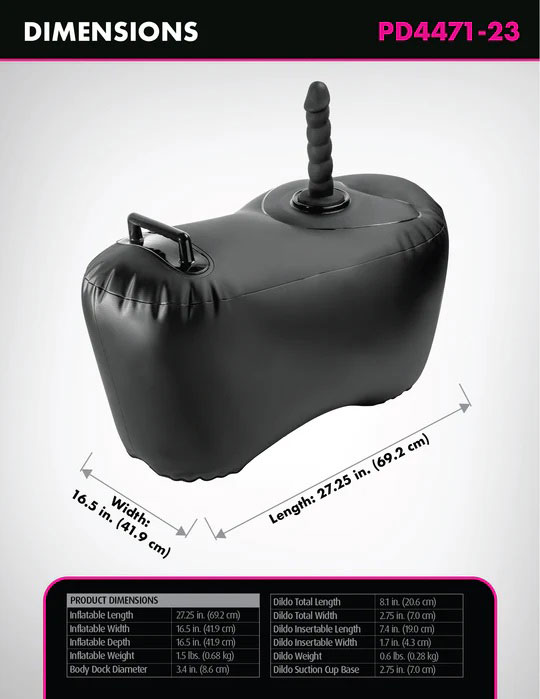 Fetish Fantasy Series Body Dock Inflatable Love Seat Black