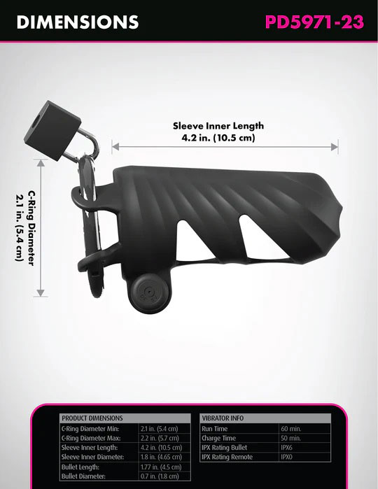 Fantasy C-Ringz Remote-Controlled Vibrating Cock Blocker - Black