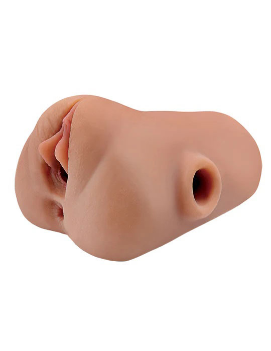 Pdx Plus Double Pounder Vibrating Squeeze Stroker - Brown