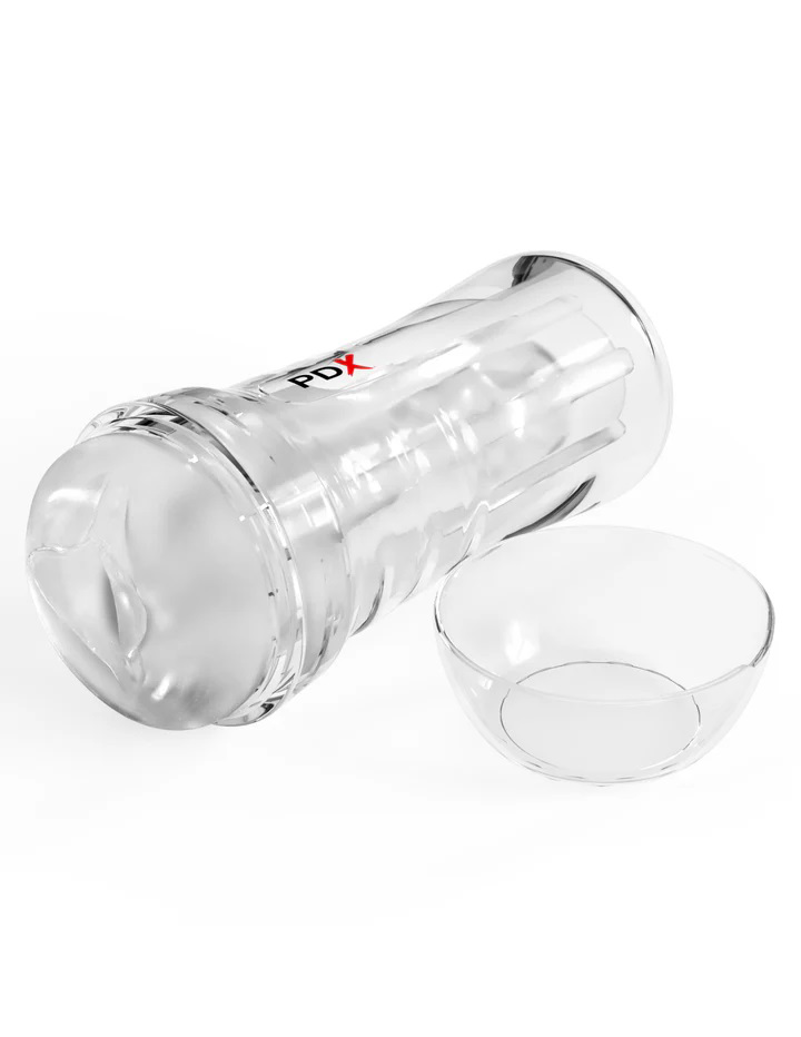 Pdx Extreme Wet Pussies Super Luscious Lips Self-Lubricating Stroker - Frosted