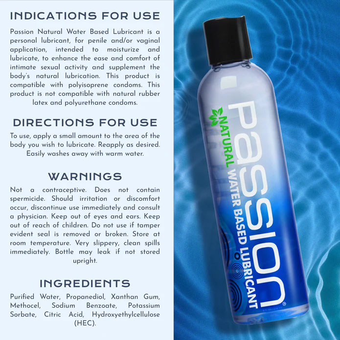 Passion Natural Water Based Lubricant