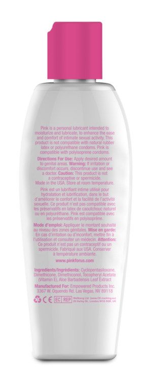 Pink Silicone Lubricant for Women - 4.7 Oz / 140 ml