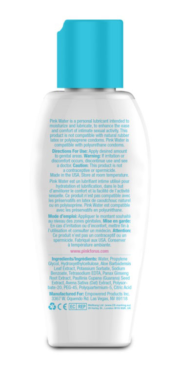 Pink Water Based Lubricant for Women - 2.8 Oz. / 80 ml