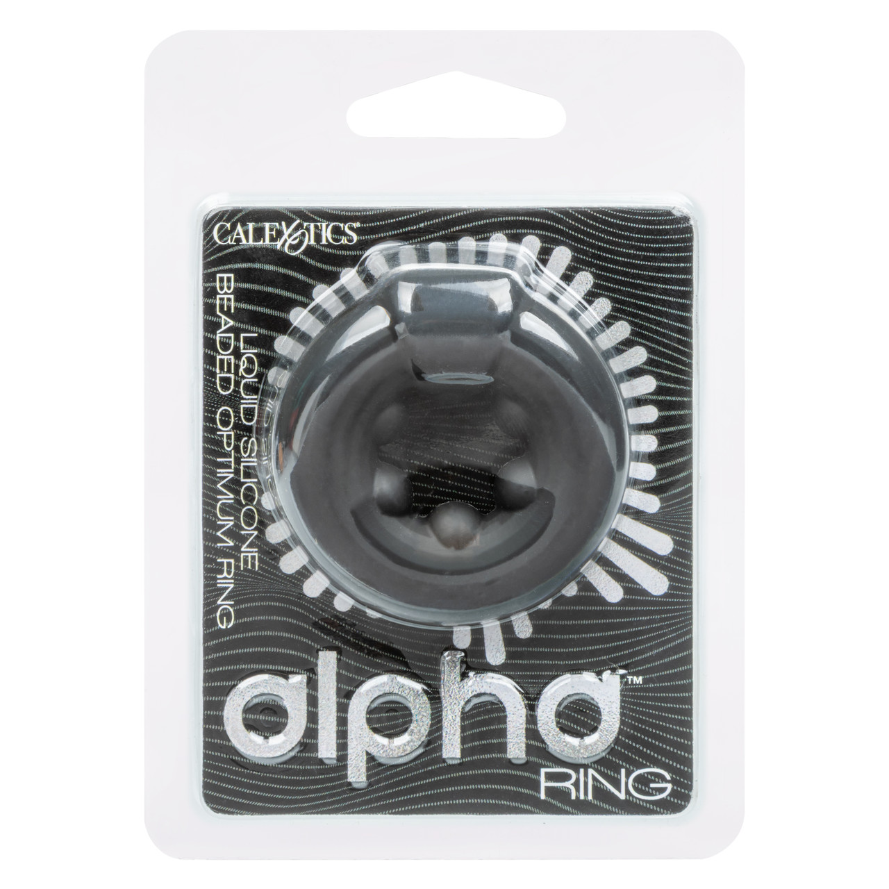 Alpha Liquid Silicone Beaded Optimum Ring Black