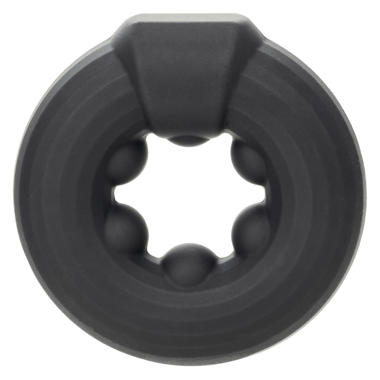 Alpha Liquid Silicone Beaded Optimum Ring Black