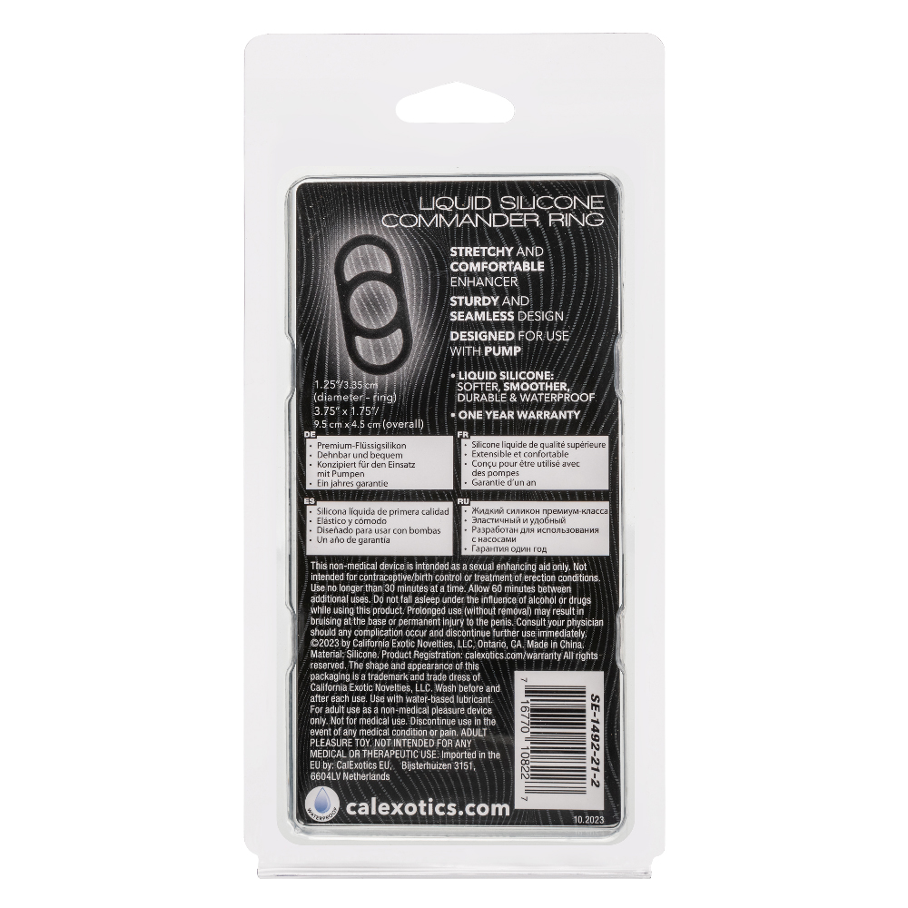 Alpha Liquid Silicone Commander Ring - Black