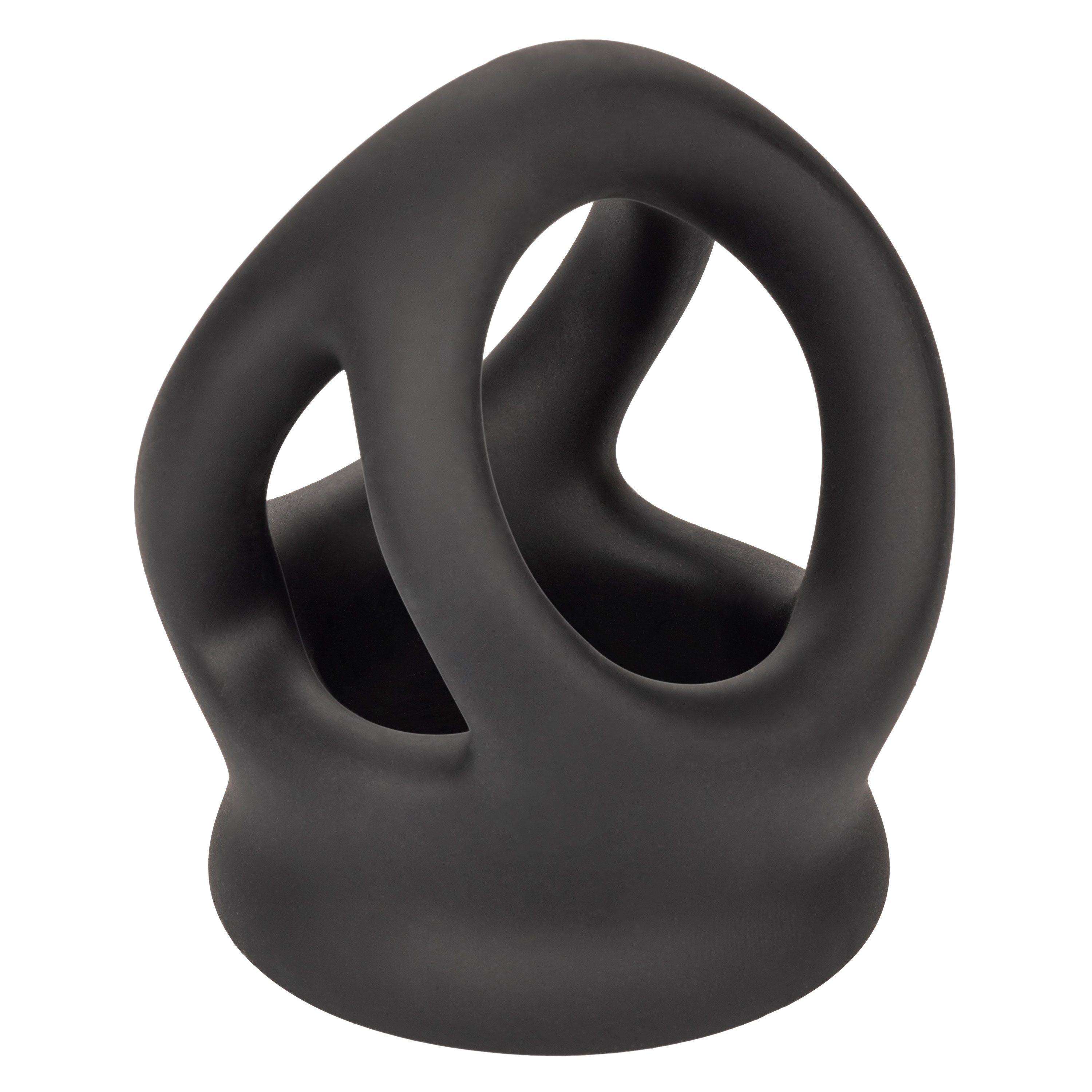 Alpha Liquid Silicone Dual Cage and Ring - Black Ring - Black
