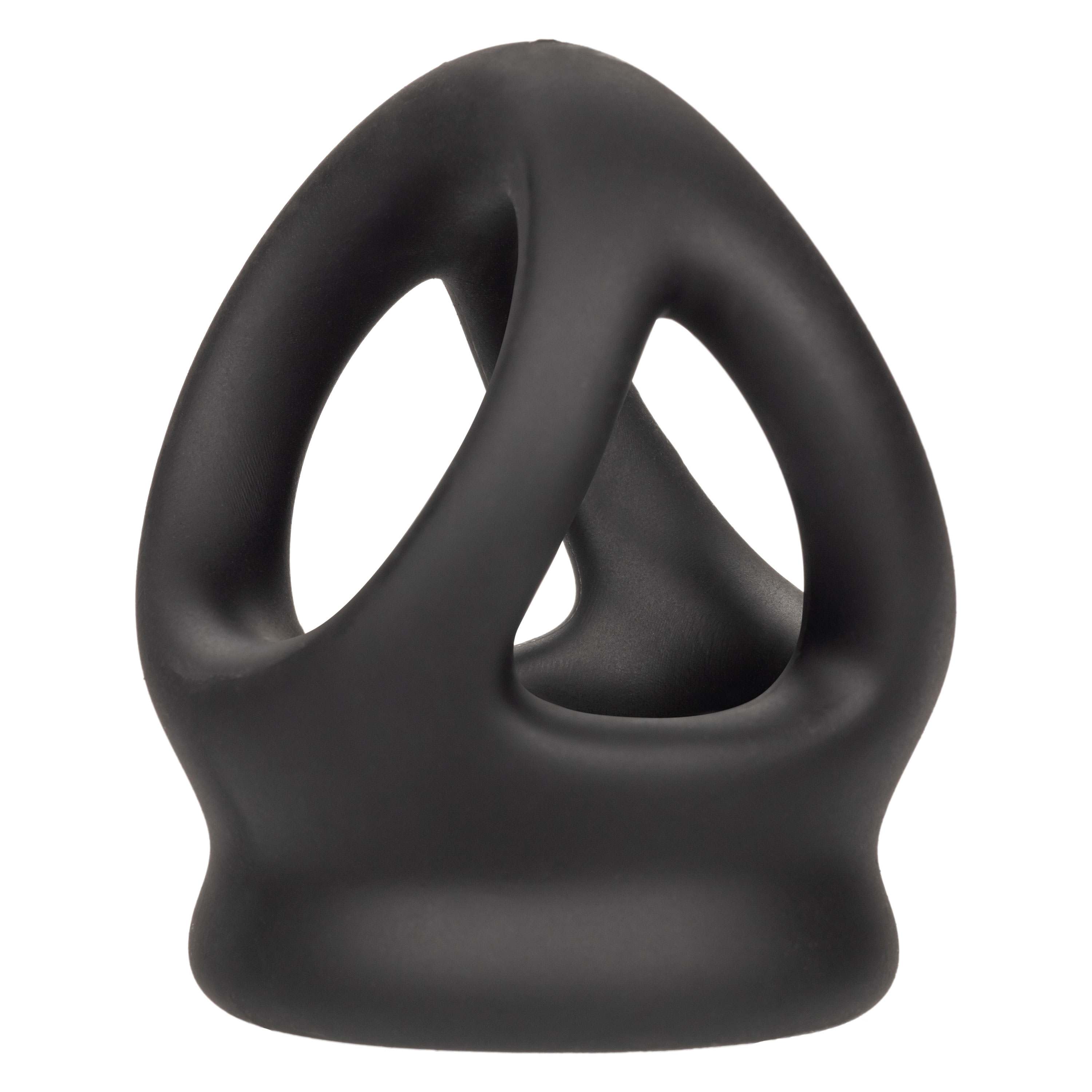 Alpha Liquid Silicone Dual Cage and Ring - Black Ring - Black