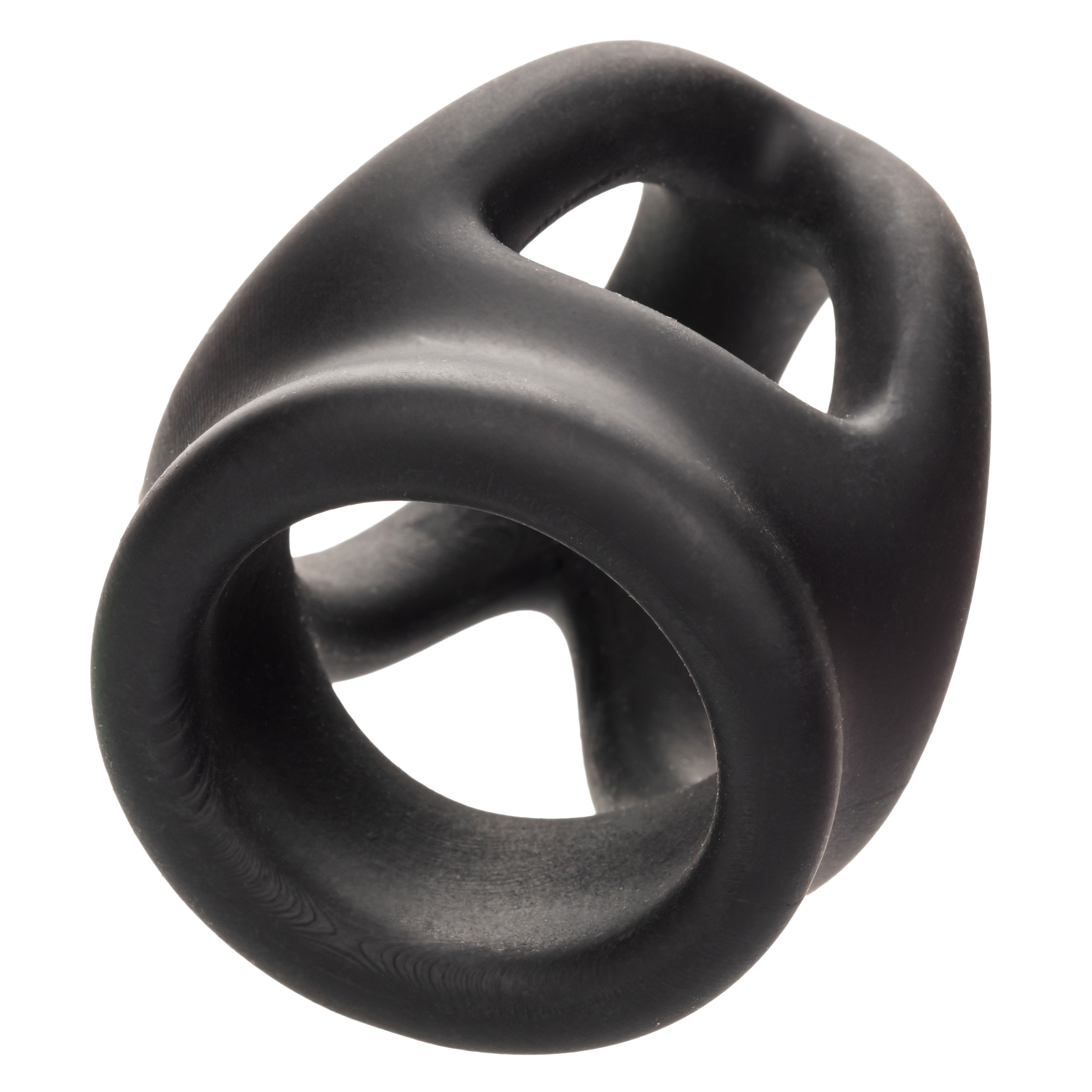 Alpha Liquid Silicone Dual Cage and Ring - Black Ring - Black