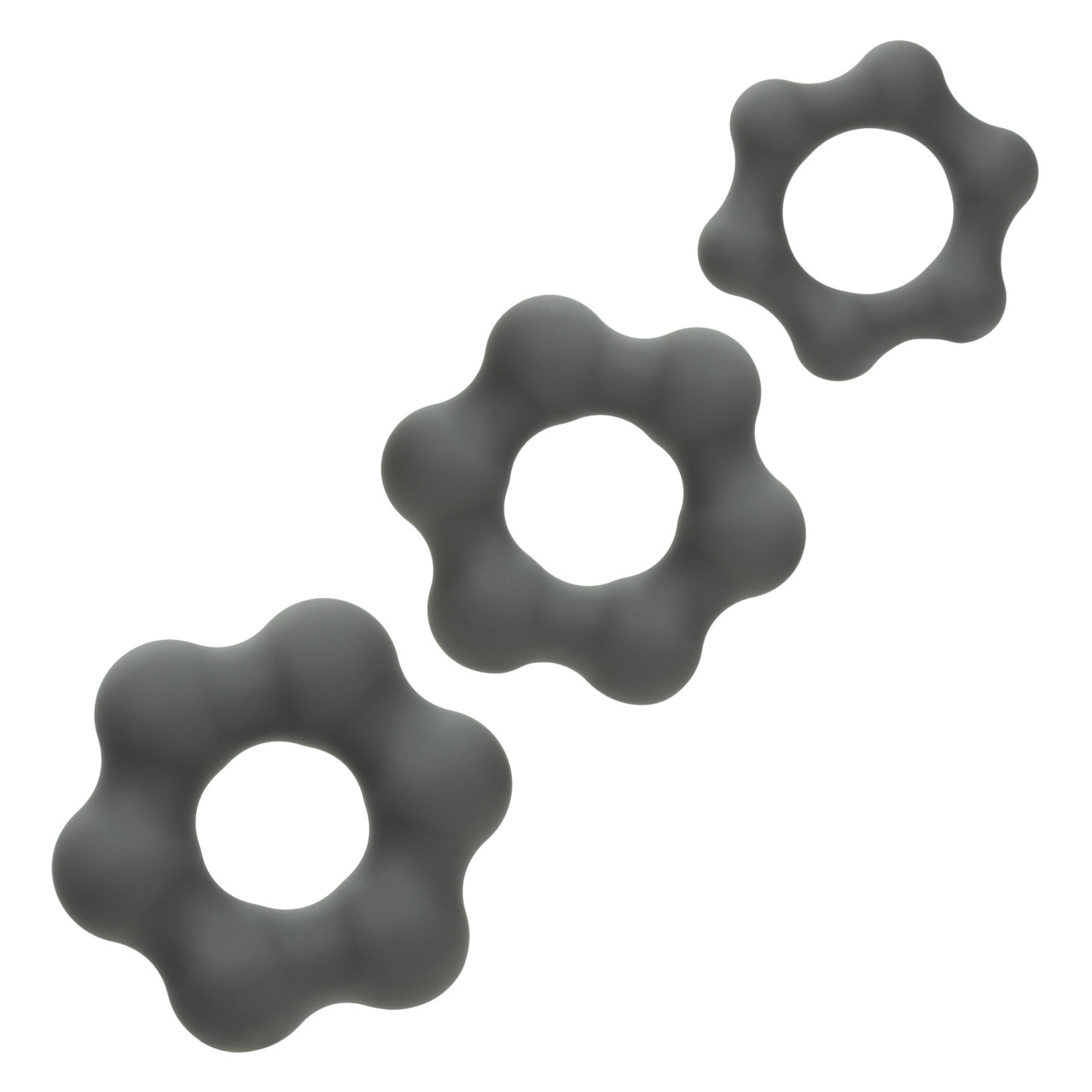 Alpha Liquid Silicone 3 Ring Endurance Set Grey