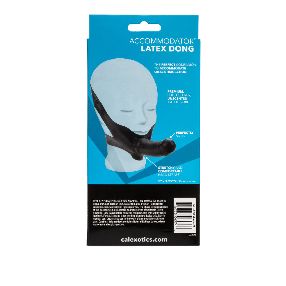 The Original Accomodator Latex Dong - Black
