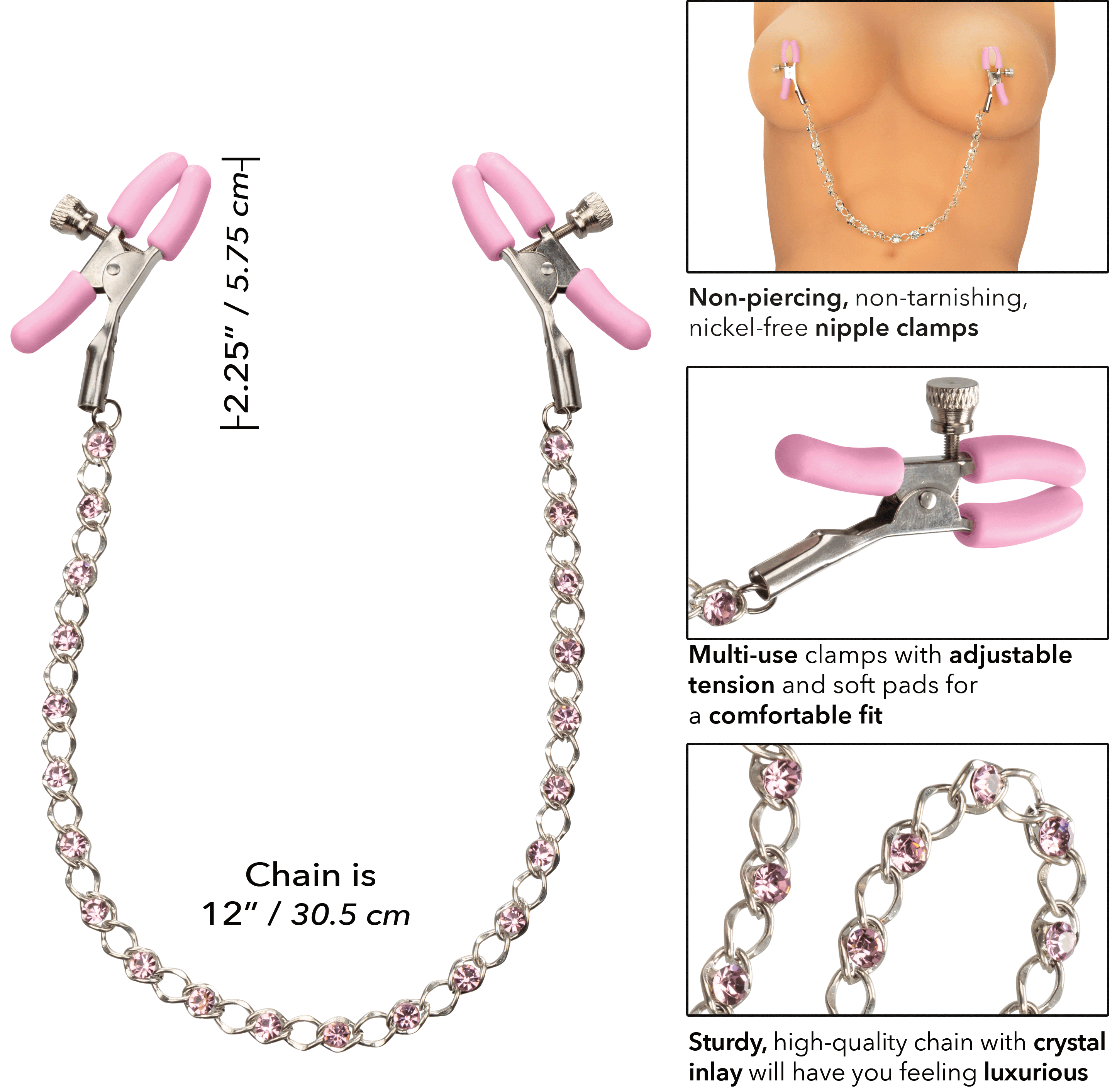 Nipple Play Crystal Chain Nipple Clamps