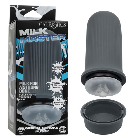 Milk Master Grip-N-Stroke Pussy - Grey