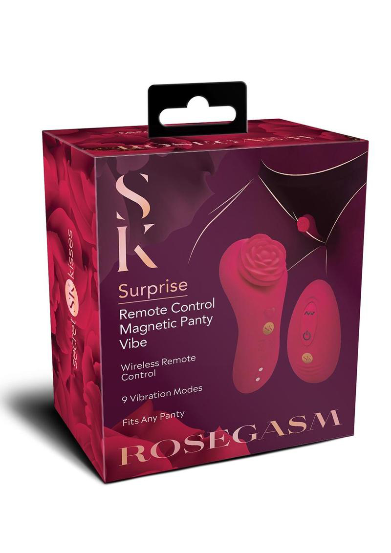 Secret Kisses Rosegasm Rose Surprise Panty Vibe - Red