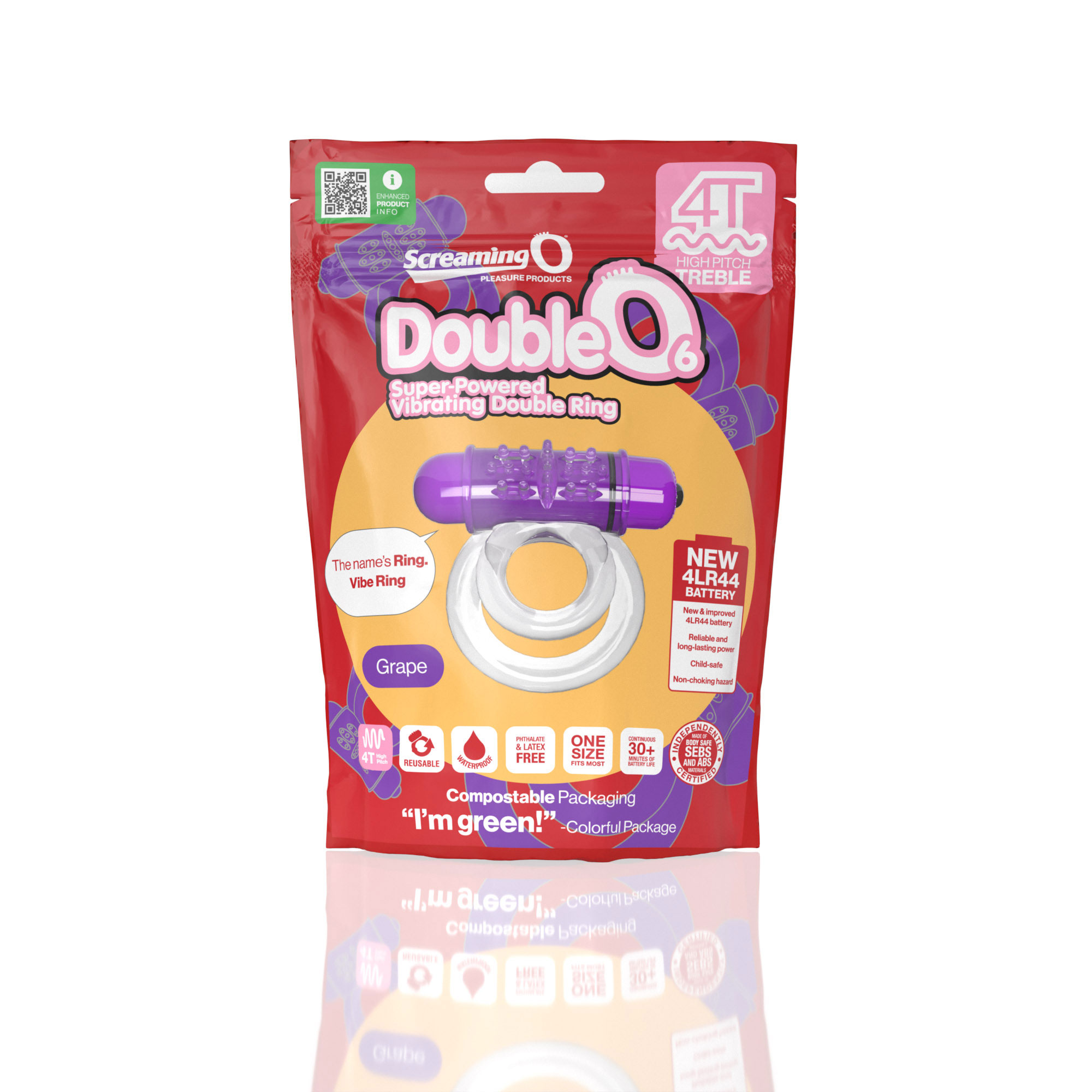 Screaming O 4t - Double O 6 Super Powered Vibrating Double Ring