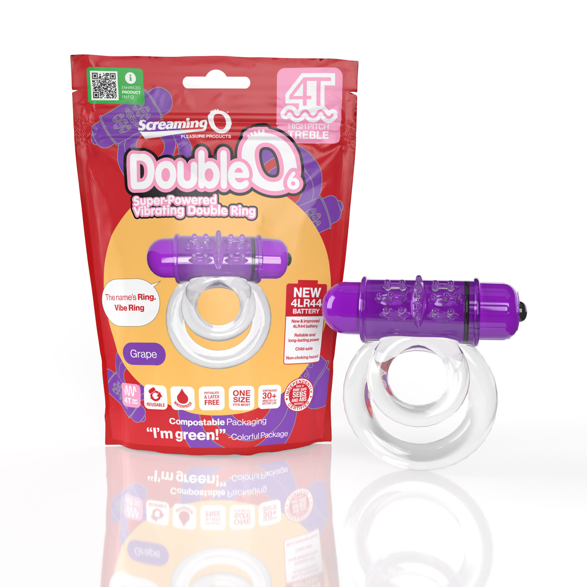 Screaming O 4t - Double O 6 Super Powered Vibrating Double Ring