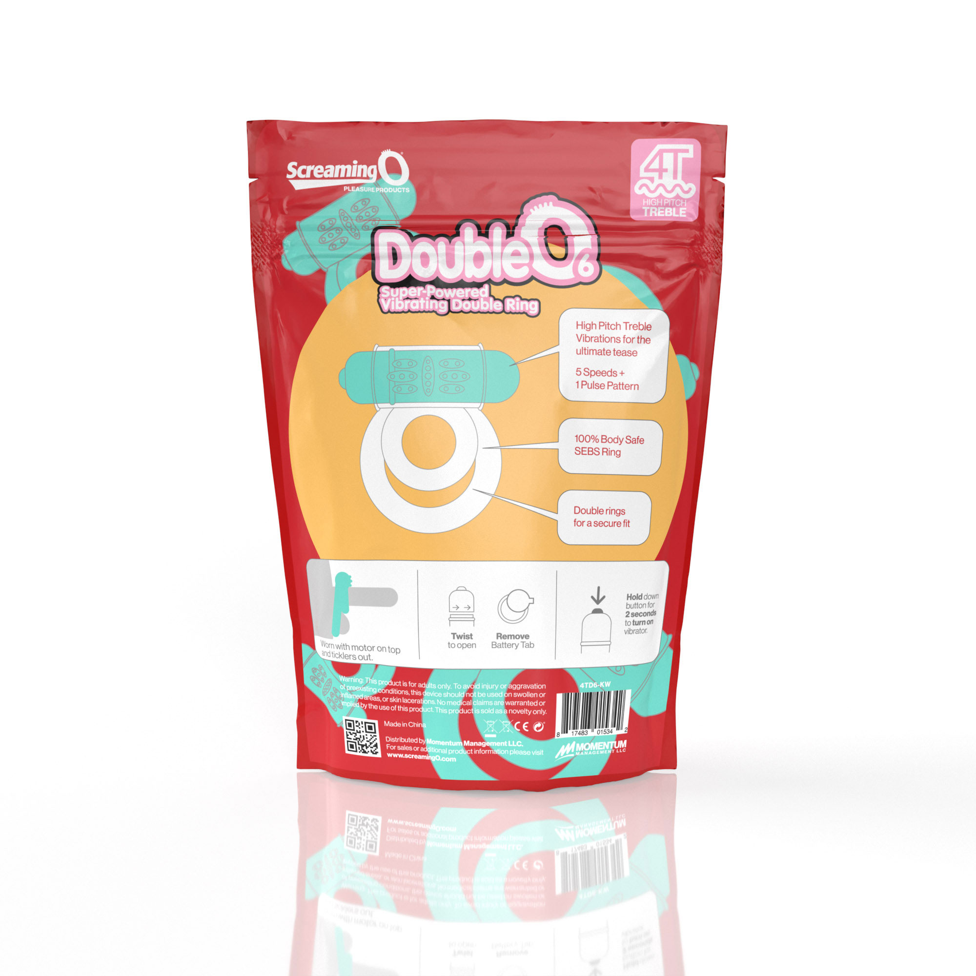 Screaming O 4t - Double O 6 Super Powered Vibrating Double Ring