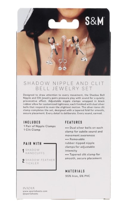 Shadow Bell Nipple and Clit Jewelry Silver