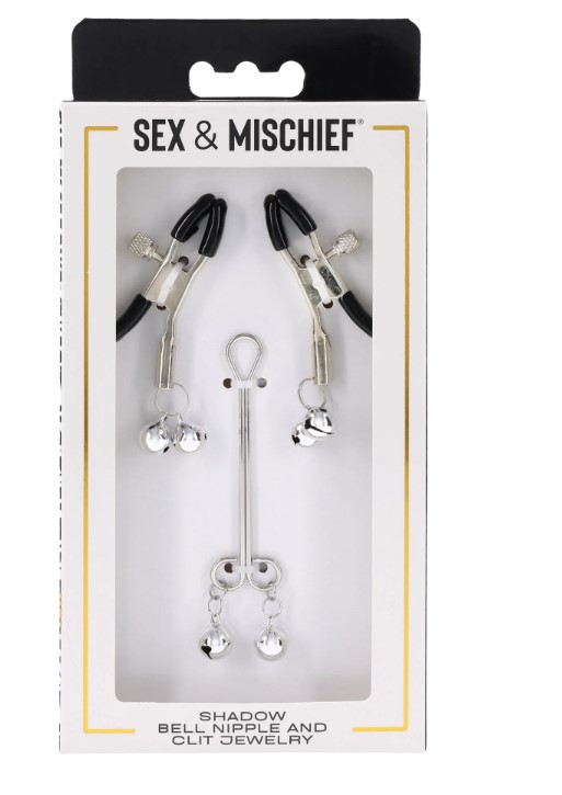 Shadow Bell Nipple and Clit Jewelry Silver