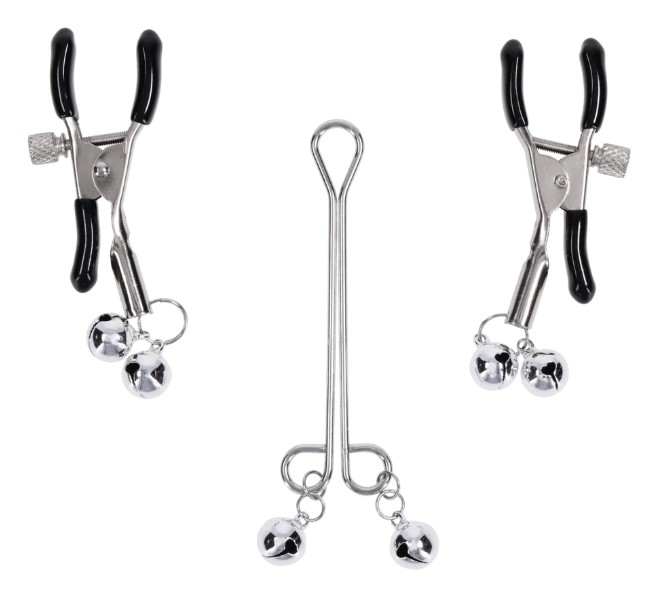Shadow Bell Nipple and Clit Jewelry Silver