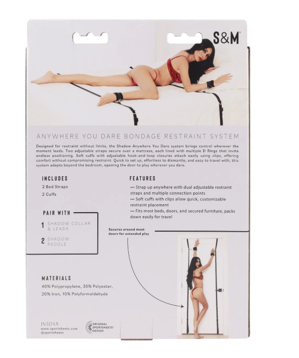 Anywhere You Dare Bondage Restraint System - Black