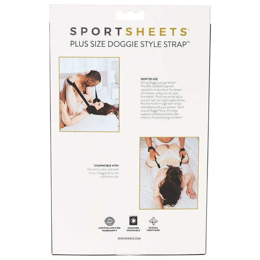 Doggie Style Strap - Plus Size - Black