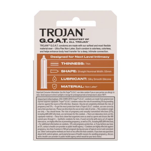 Trojan Goat Non-Latex Condoms 3 Pack